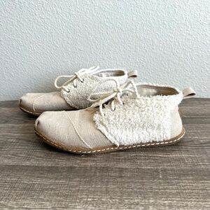 Toms Blended Bota Boot Shoe Sherpa Lace Up Women’s Size 9
